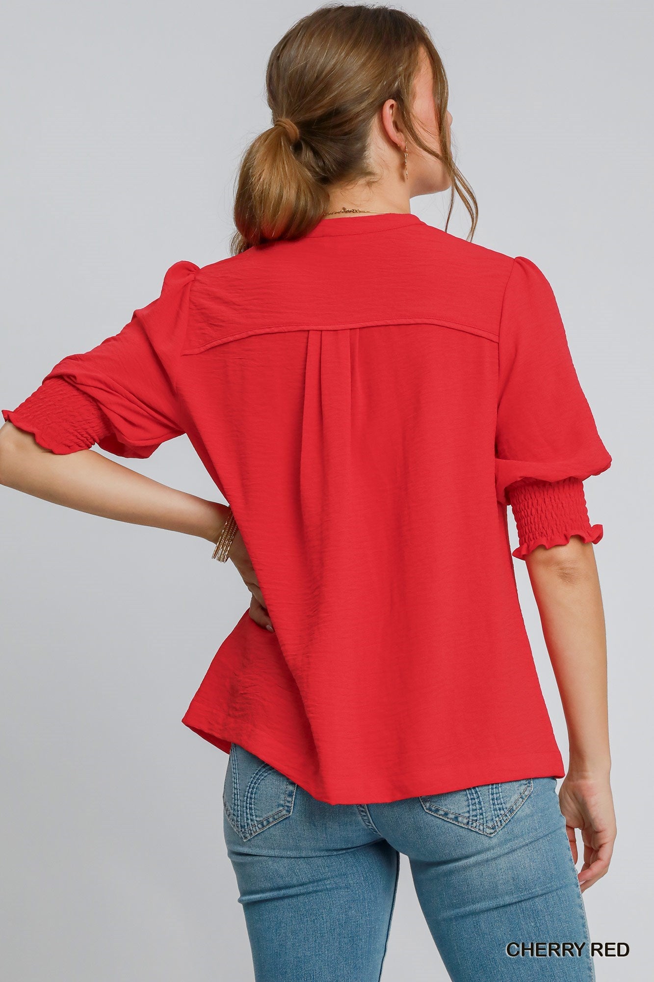 Camille Smocked Cuff Blouse **PRE-ORDER**