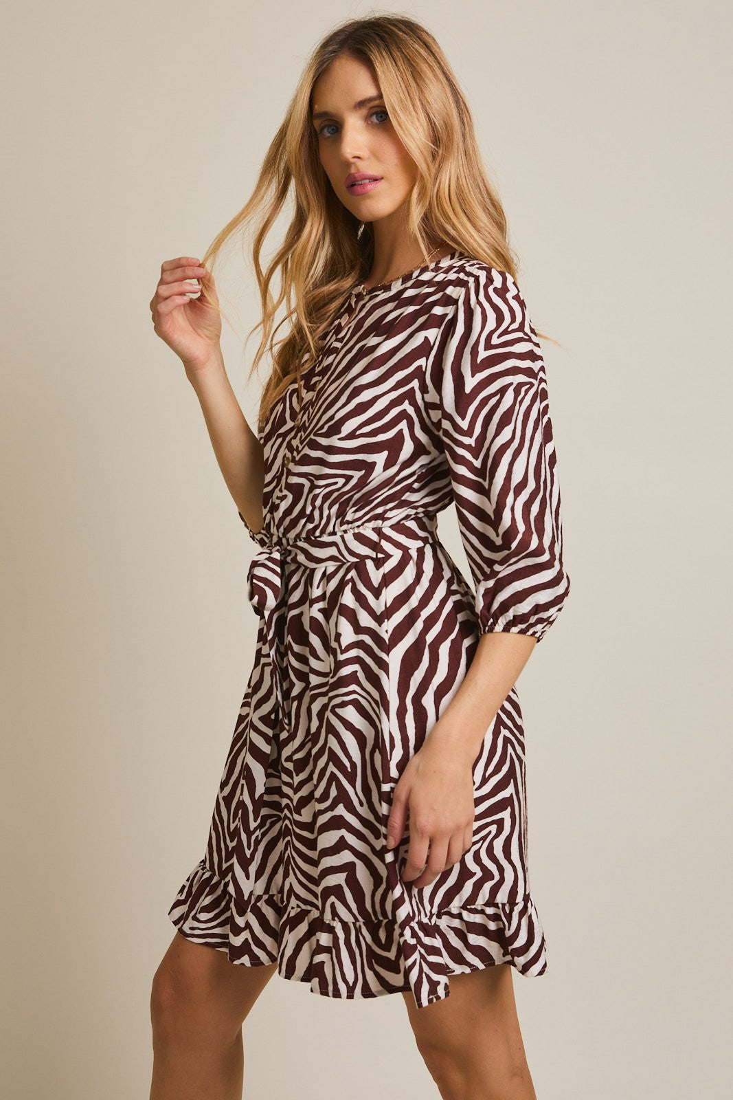 Hayley Zebra Print Mini Dress **PRE-ORDER**