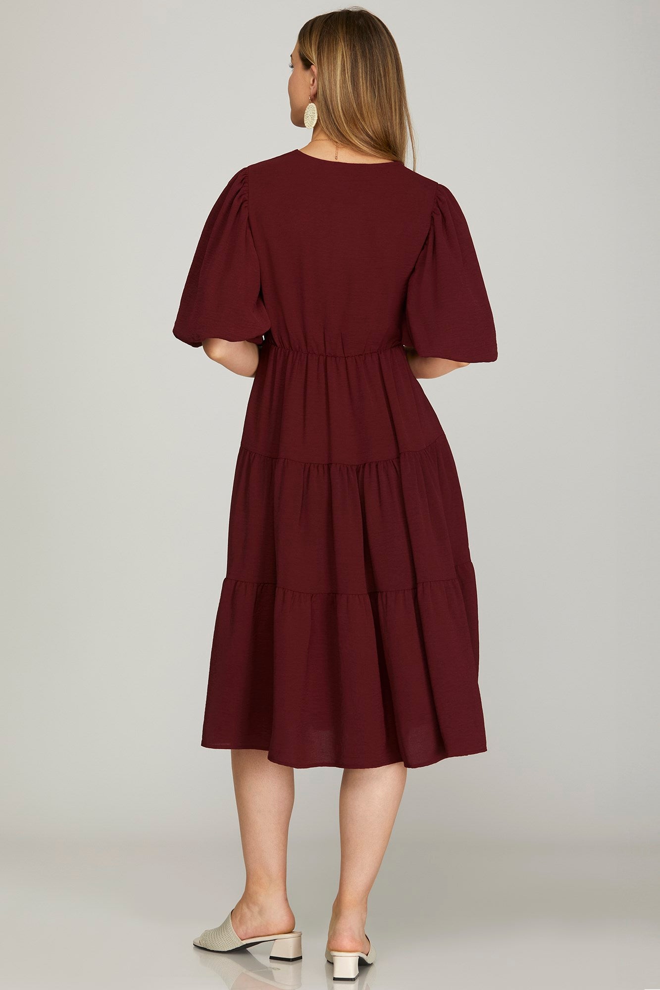 Natasha Tiered Wrap Midi Dress **PRE-ORDER**