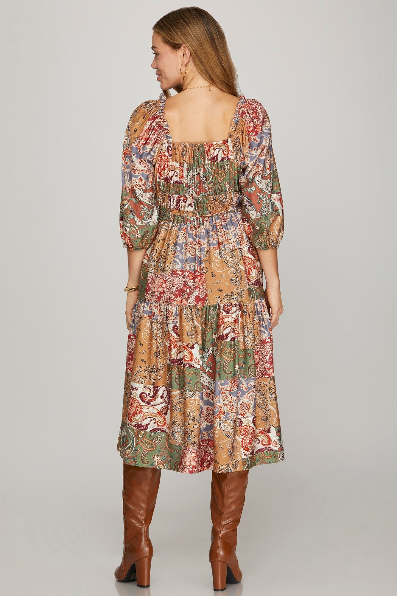 Wanda Woven Print Midi Dress **PRE-ORDER**