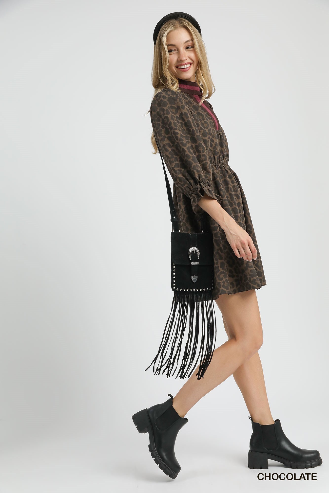 Katherine Leopard Print Mini Dress **PRE-ORDER**