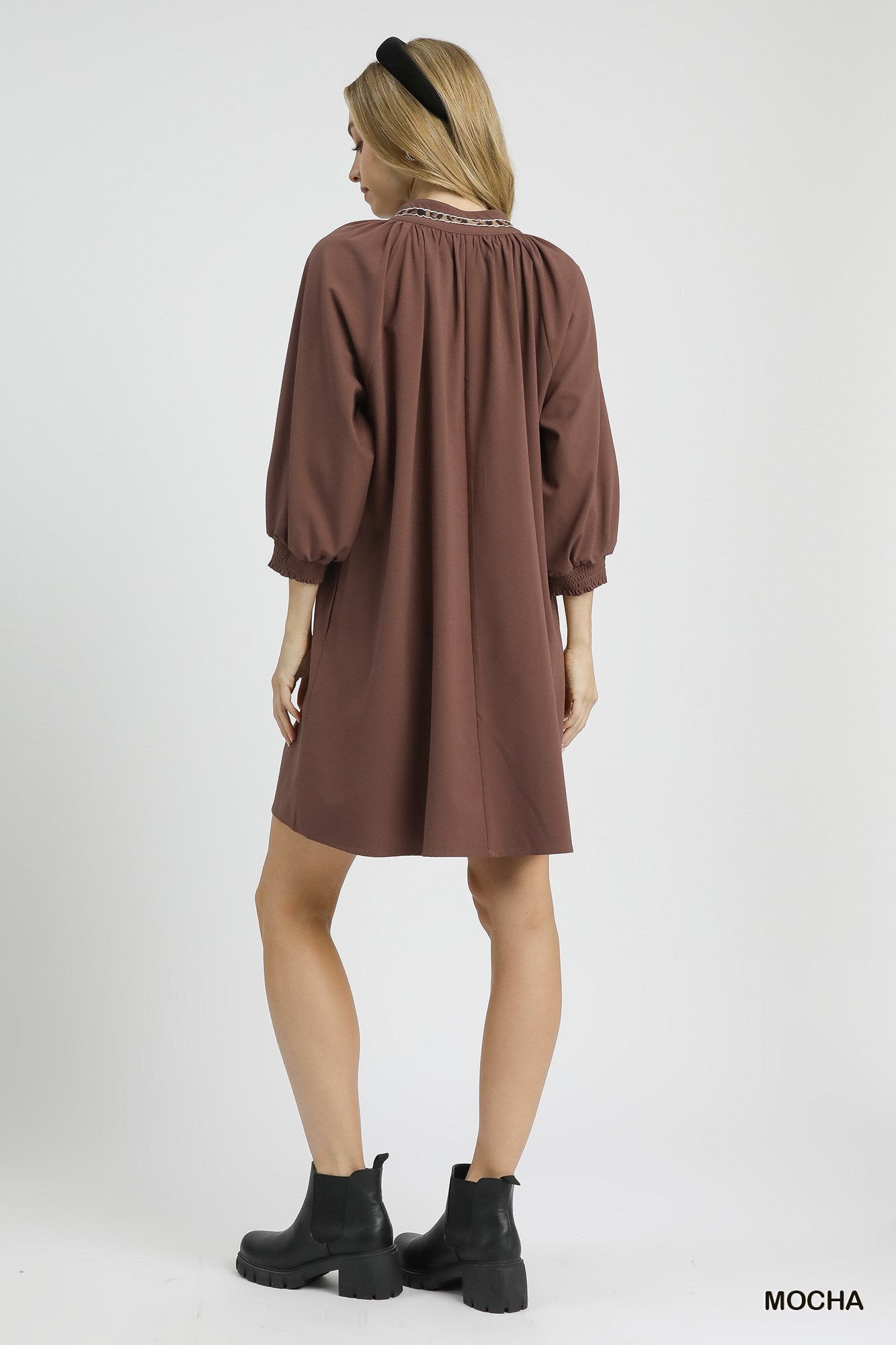 Elena Animal Trim Mini Dress **PRE-ORDER**
