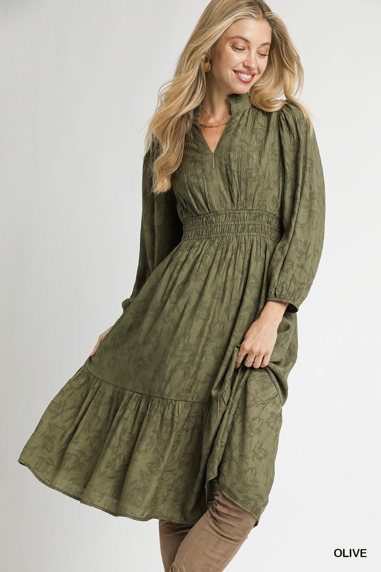 Mallory Jacquard Midi Dress **PRE-ORDER**
