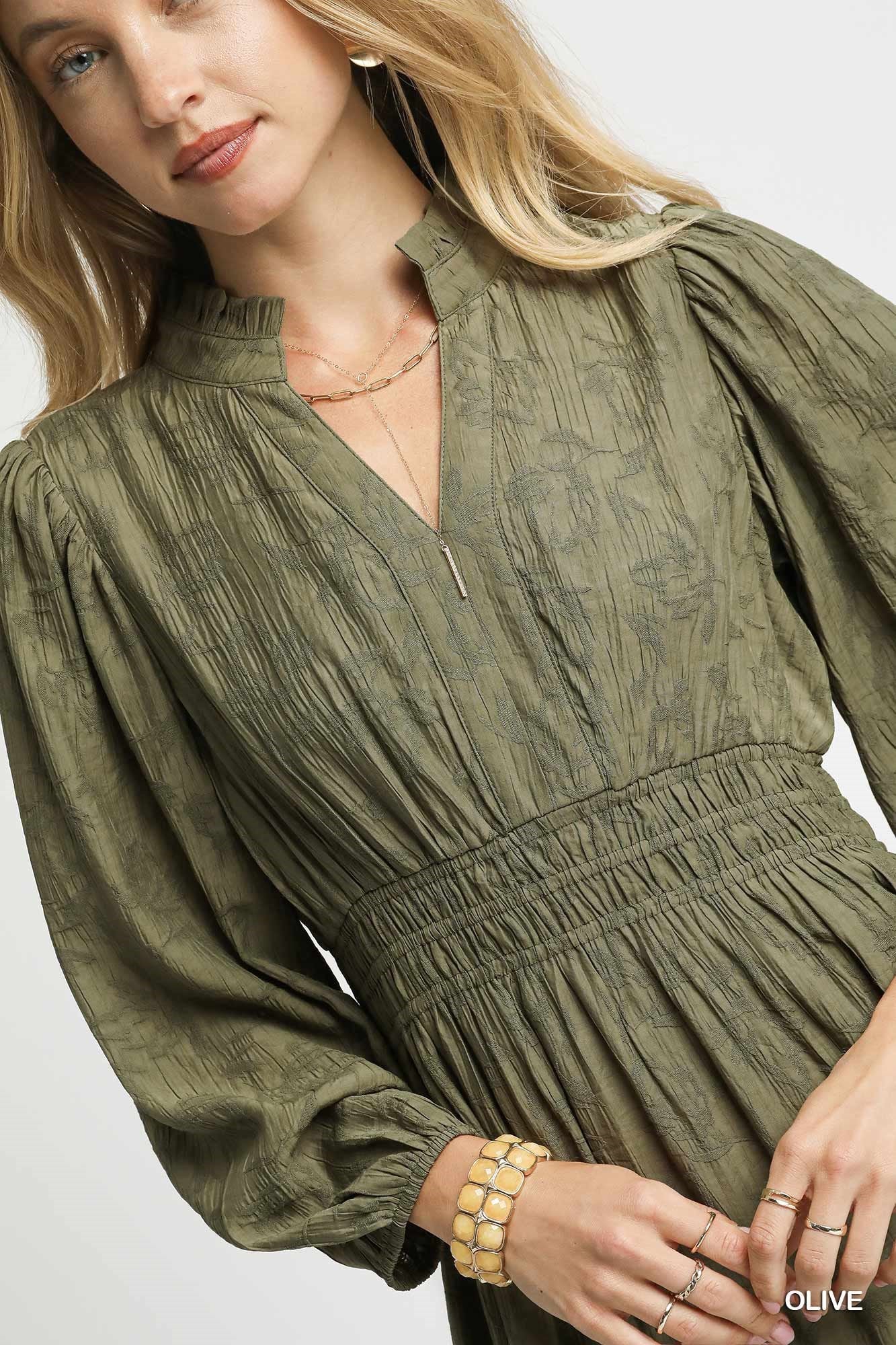 Mallory Jacquard Midi Dress **PRE-ORDER**