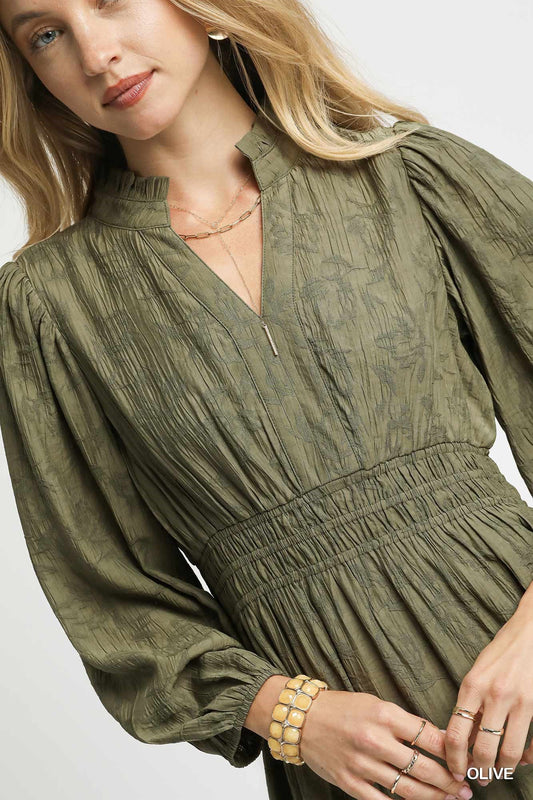 Mallory Jacquard Midi Dress **PRE-ORDER**