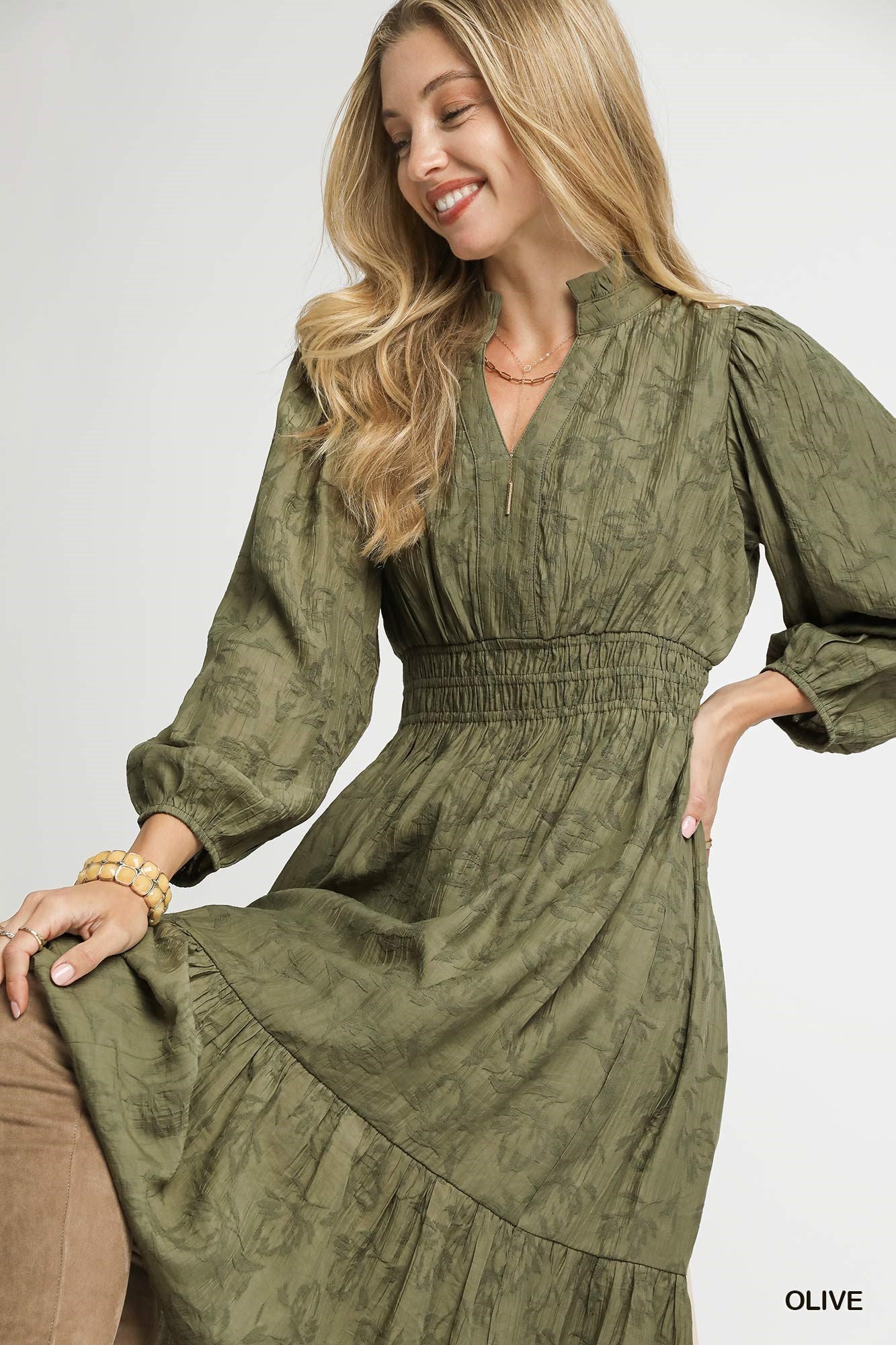 Mallory Jacquard Midi Dress **PRE-ORDER**