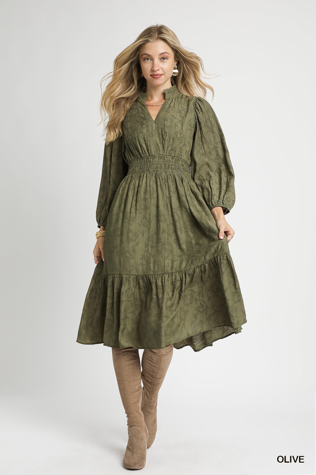 Mallory Jacquard Midi Dress **PRE-ORDER**