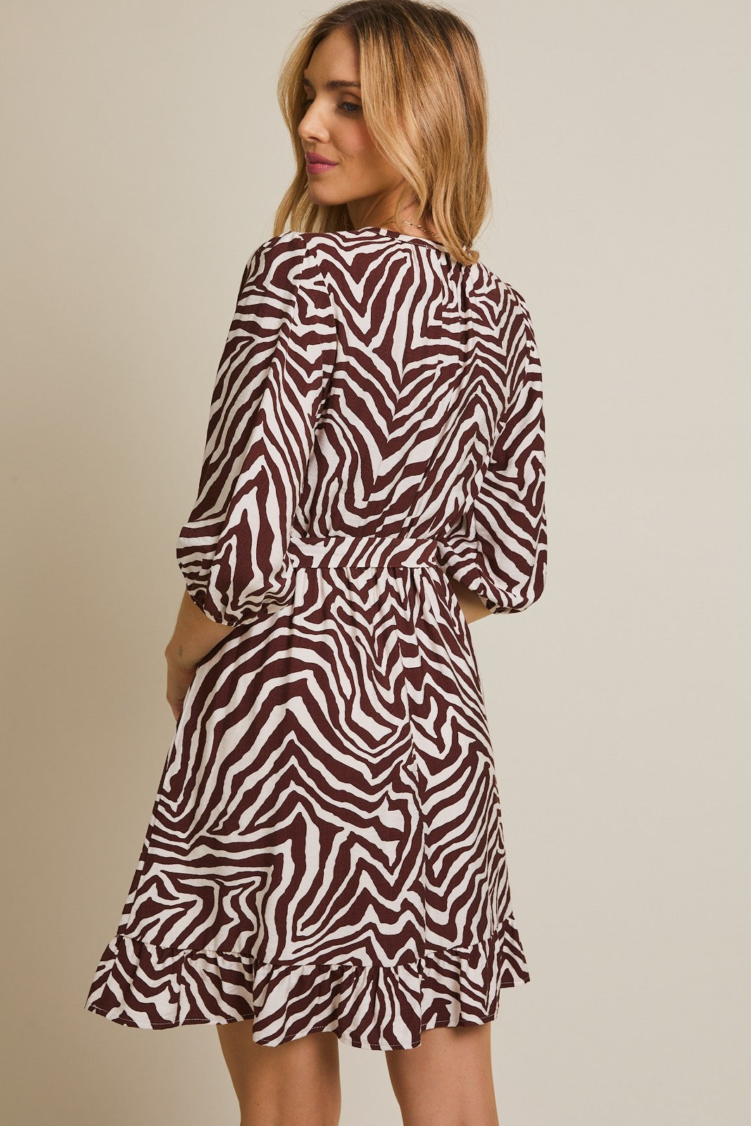 Hayley Zebra Print Mini Dress **PRE-ORDER**