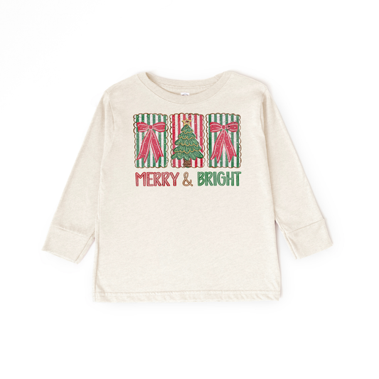 Kids Merry And Bright Long Sleeve Tee